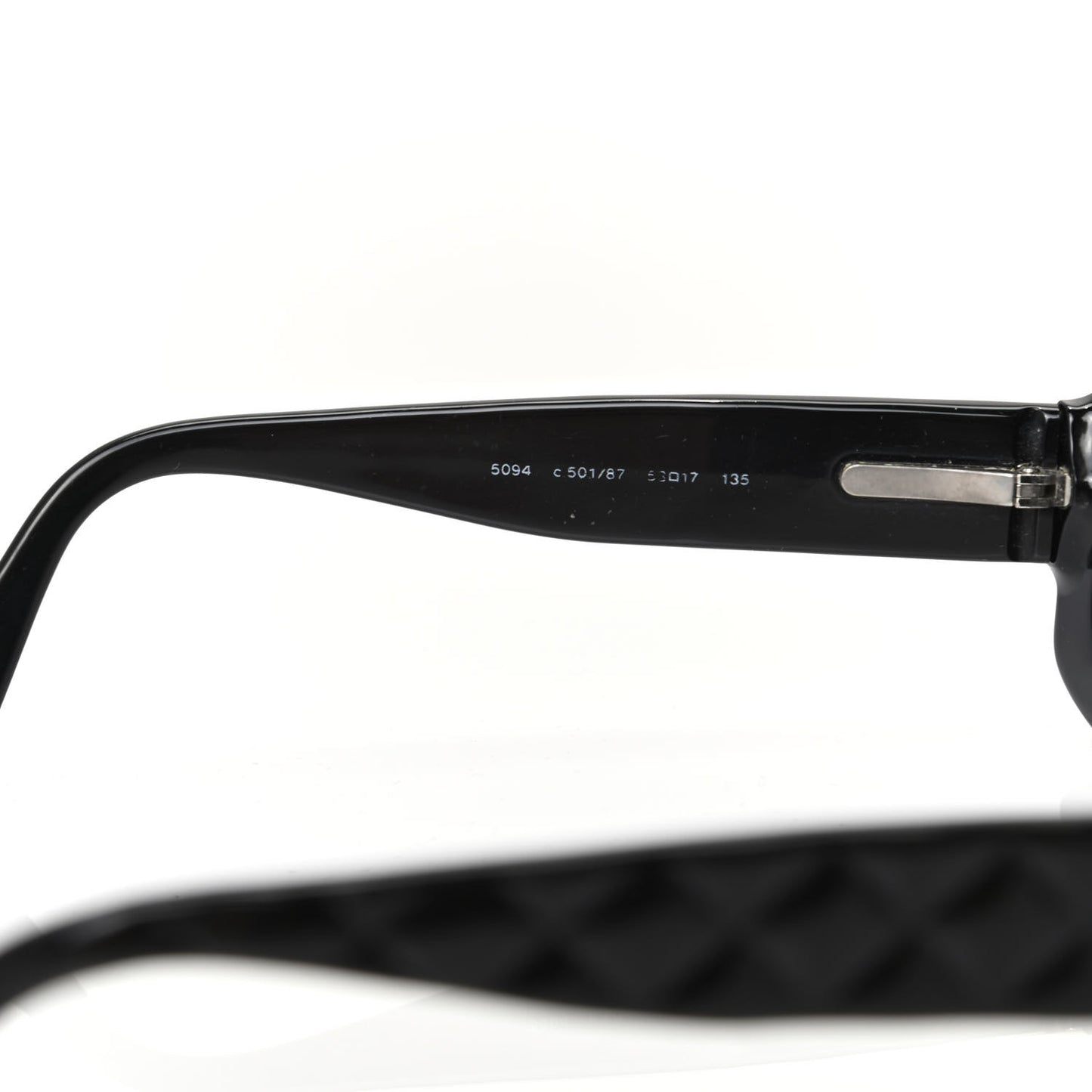 Acetate Quilted Sunglasses 5094 Black