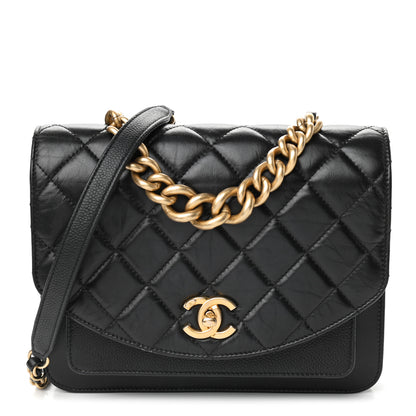 Chanel Calfskin Caviar Quilted Chain Handle Flap Black 1 of 12