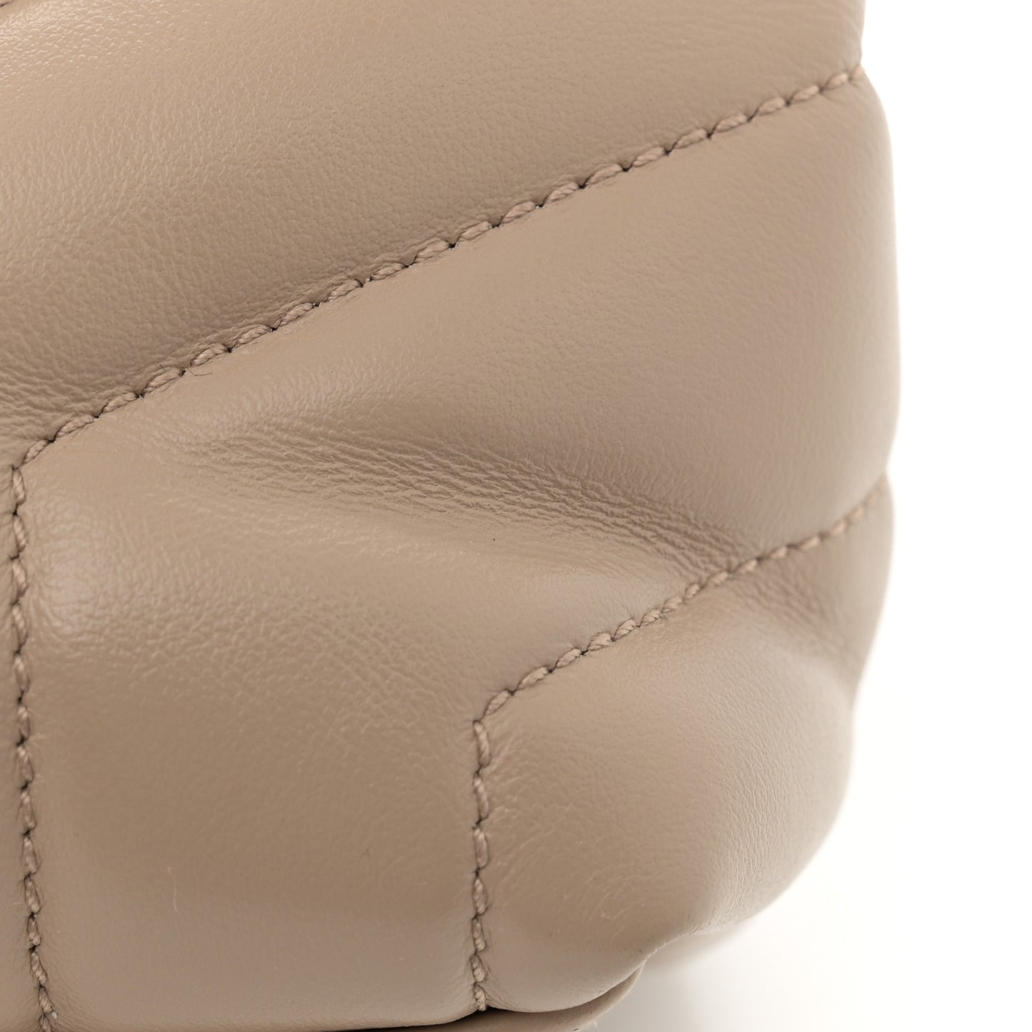 Calfskin Y Quilted Monogram Medium Loulou Chain Satchel Nude Powder