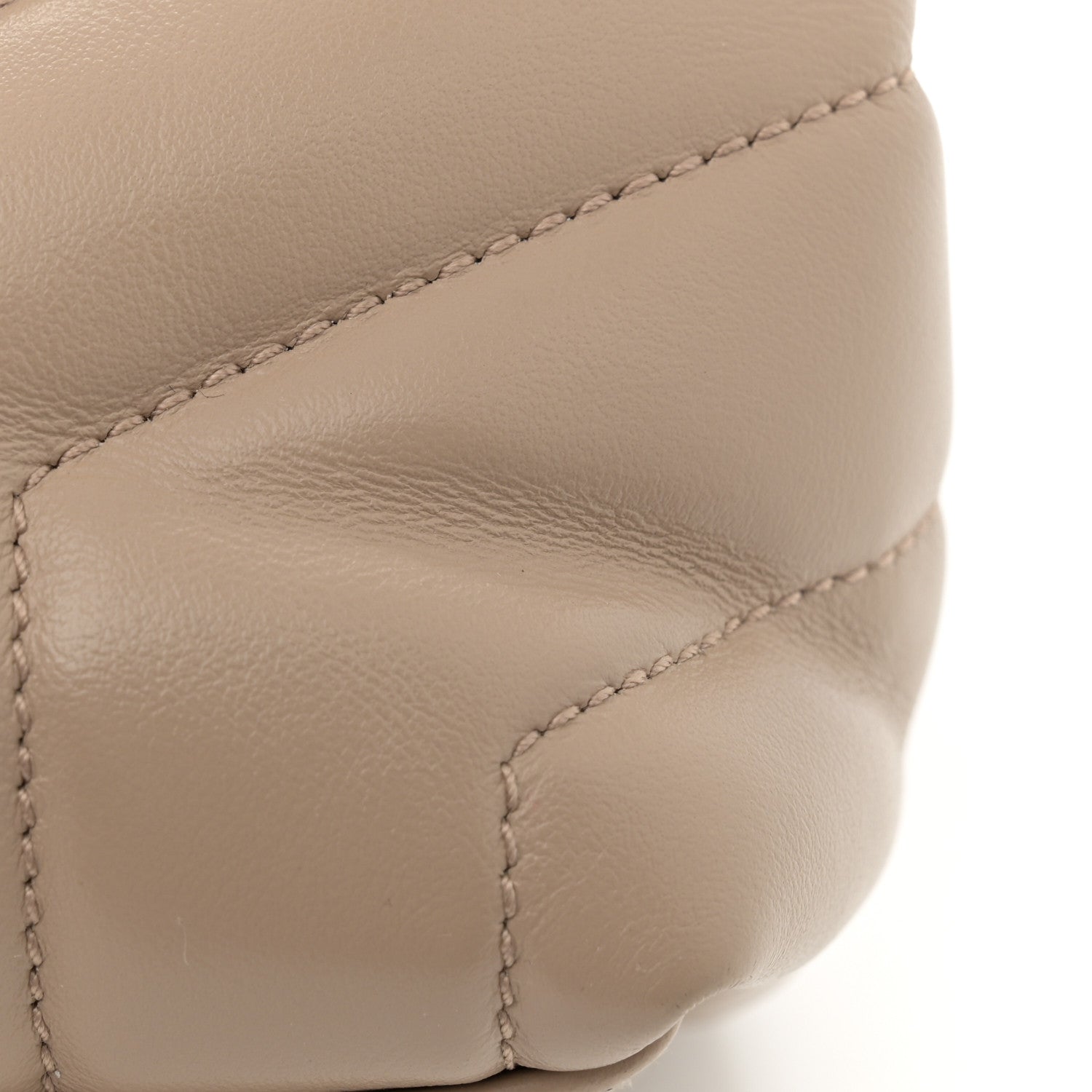 Saint Laurent Calfskin Y Quilted Monogram Medium Loulou Chain Satchel Nude Powder 14 of 15