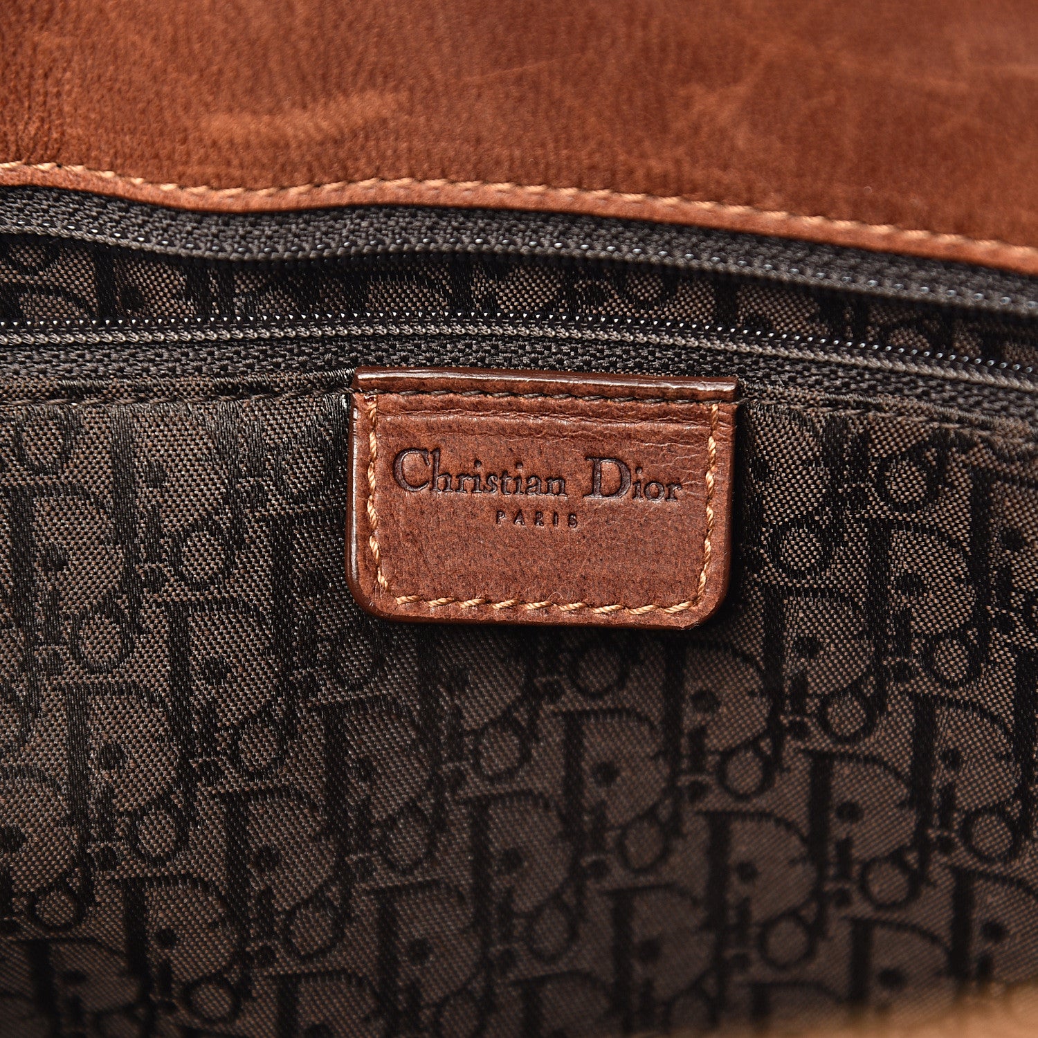 Christian Dior Canvas Calfskin Street Chic Tote Brown 5 of 20