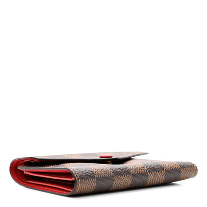Louis Vuitton Damier Ebene Victorine Wallet Red 4 of 7