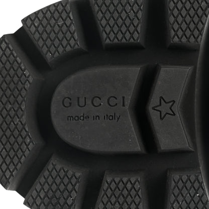 Gucci Apollo Calfskin GG Supreme Nappa Samoa Quilted Lace Up Ankle Boots 35 Black 6 of 12