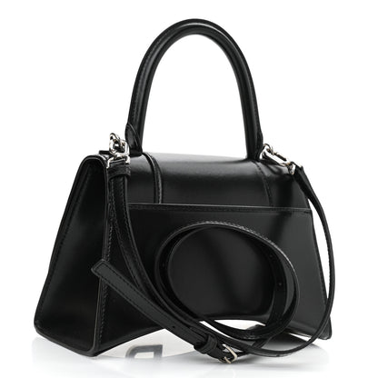Balenciaga Shiny Box Calfskin Small Hourglass Top Handle Bag Black 3 of 9