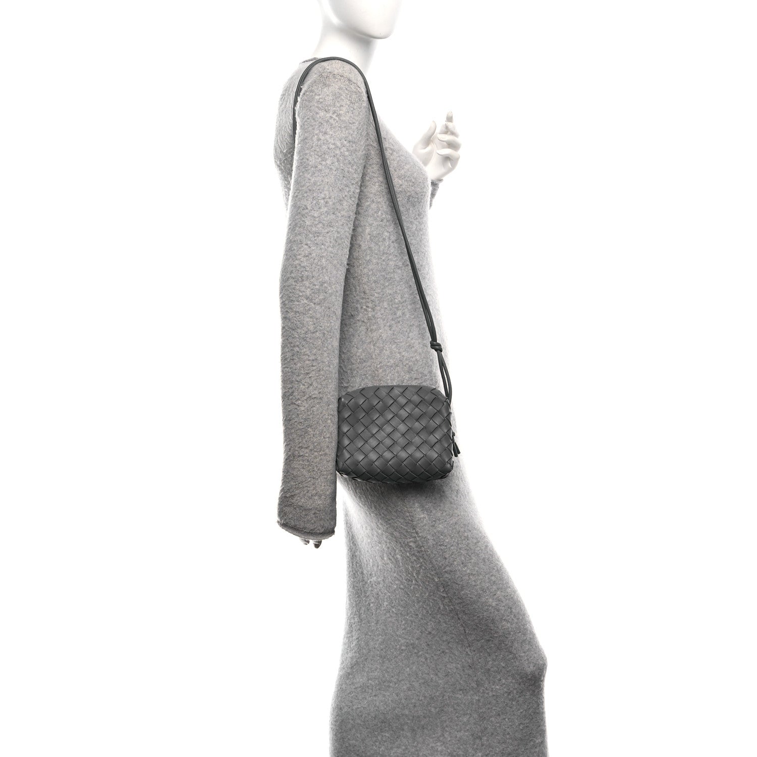 Bottega Veneta Nappa Intrecciato Mini Loop Camera Bag Thunder 2 of 9