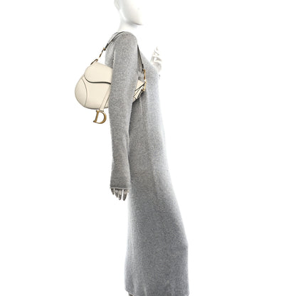 Christian Dior Grained Calfskin Saddle Bag White 2 of 10