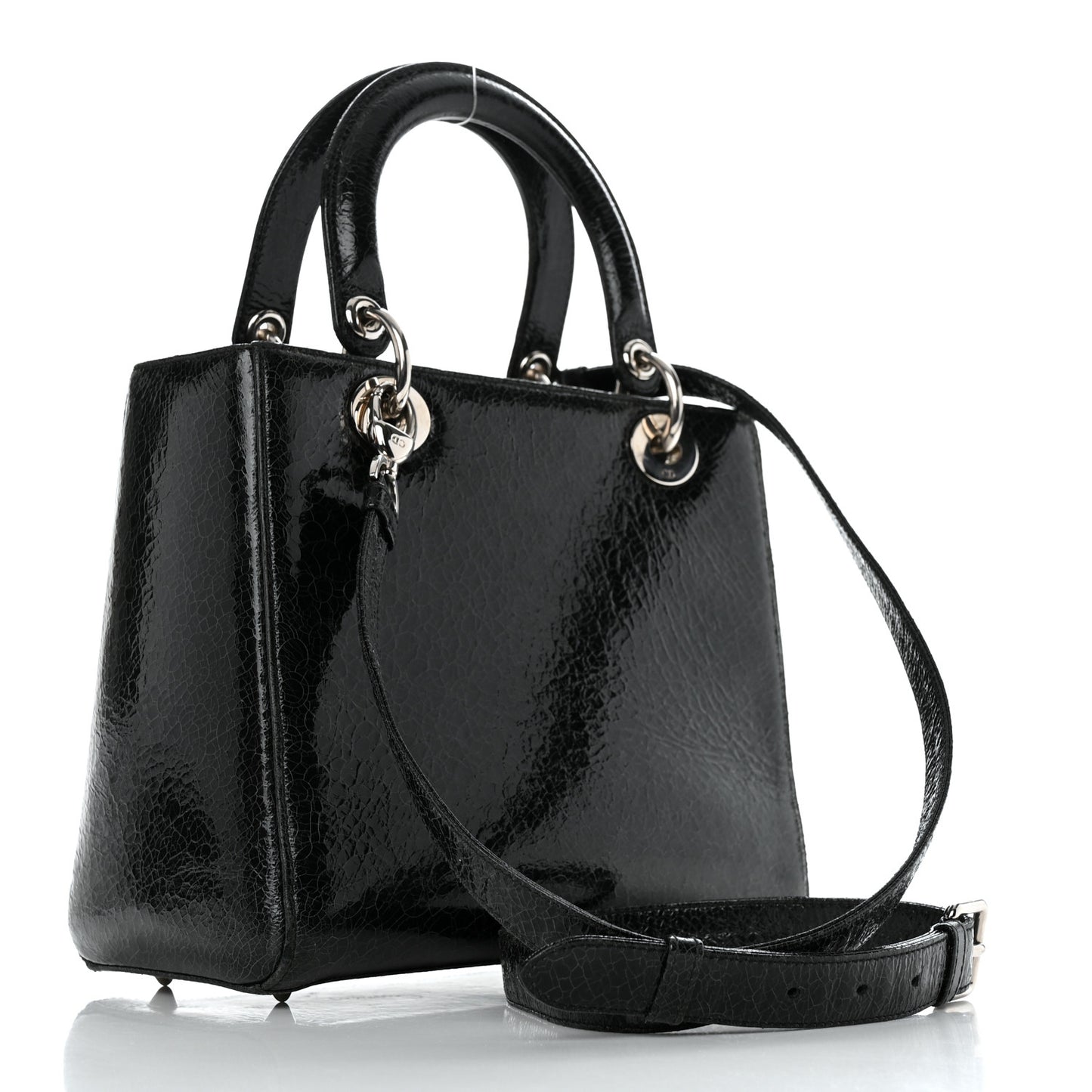 Ceramic Effect Deerskin Jeweled Swan Lady Dior Black