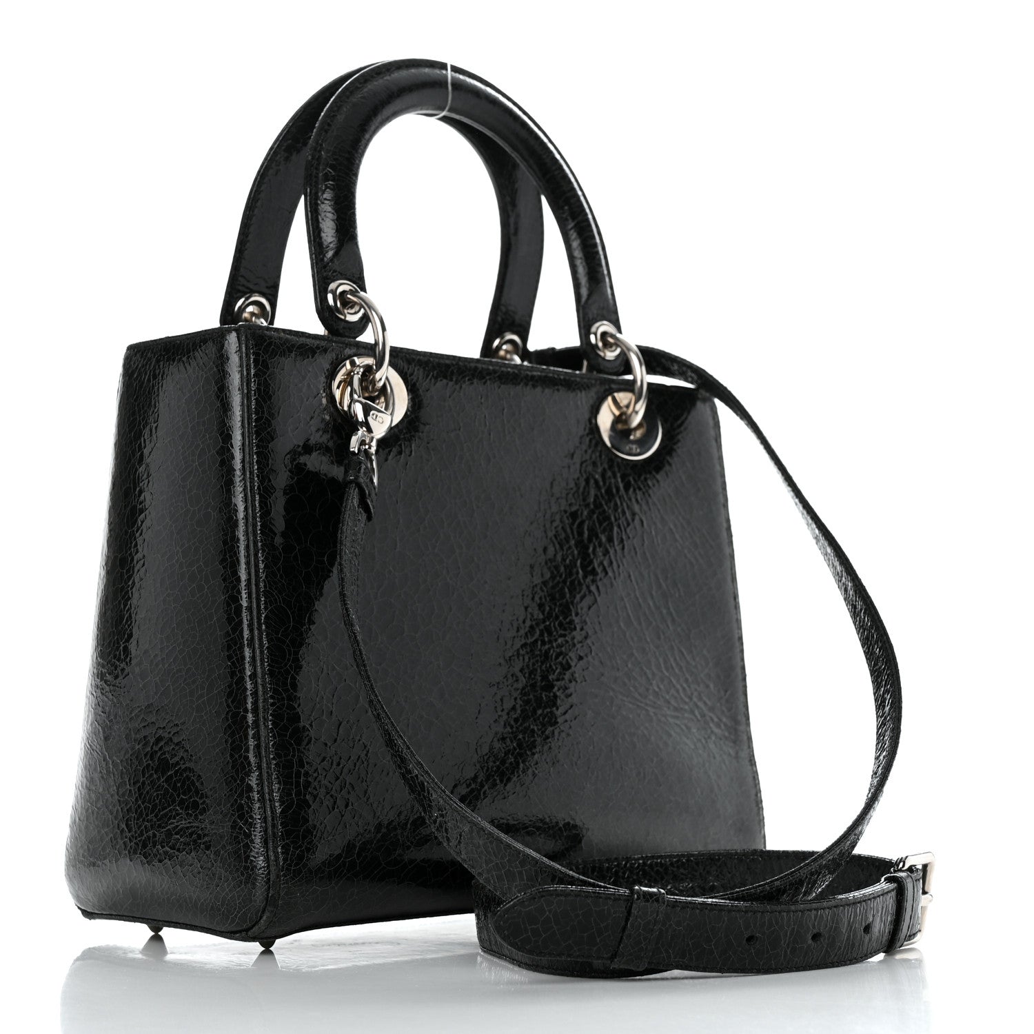 Christian Dior Ceramic Effect Deerskin Jeweled Swan Lady Dior Black 3 of 14