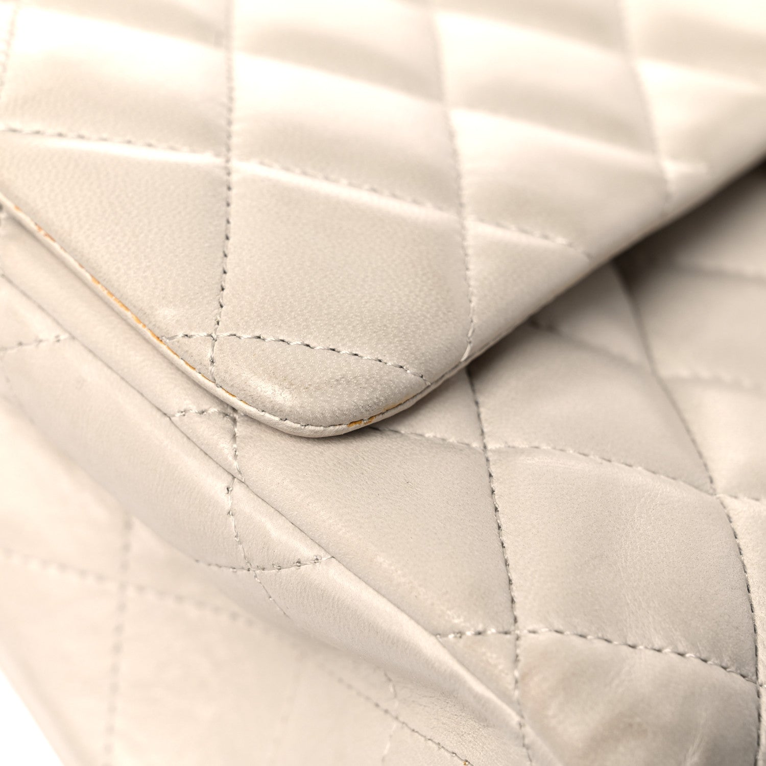 Chanel Lambskin Quilted Maxi Single Flap Beige 26 of 32
