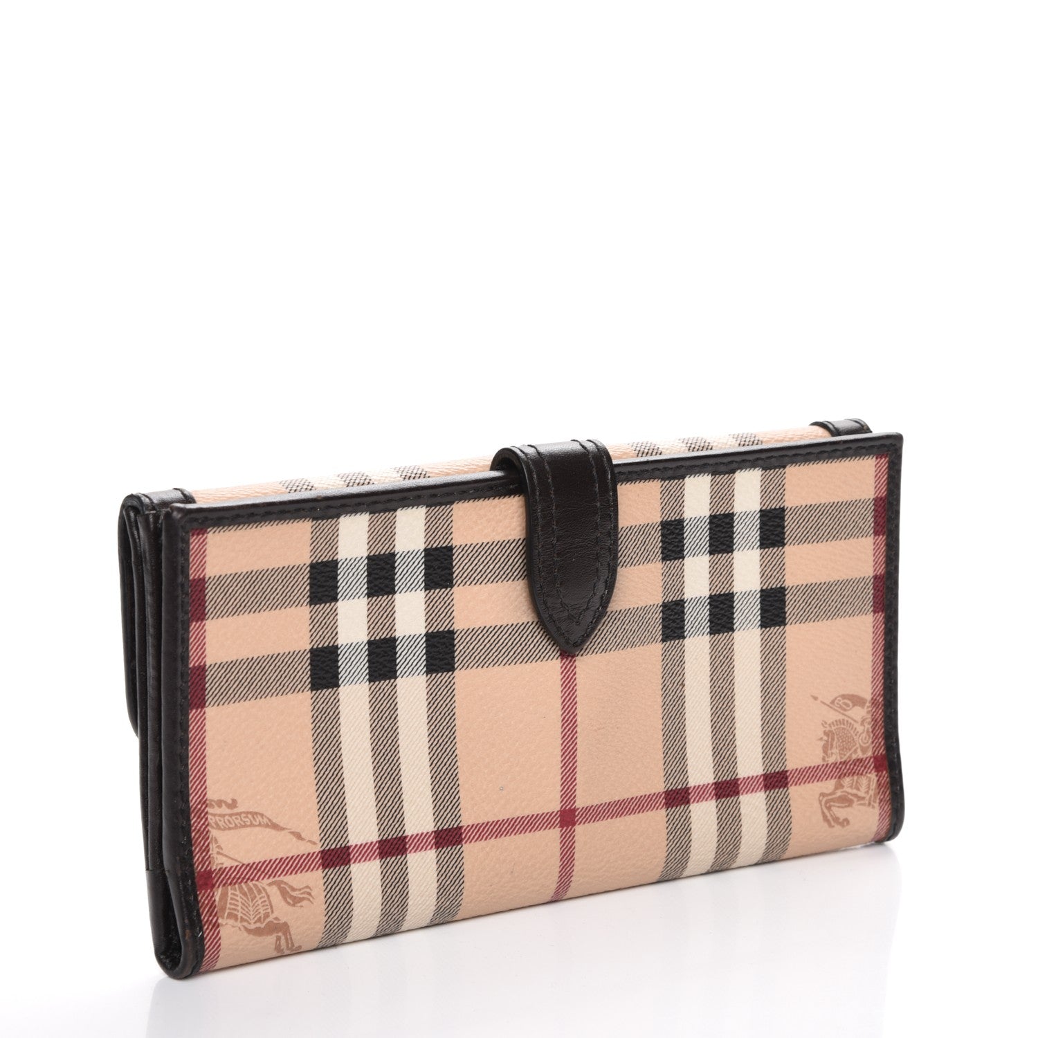 Burberry Haymarket Check Continental Wallet Black 3 of 8