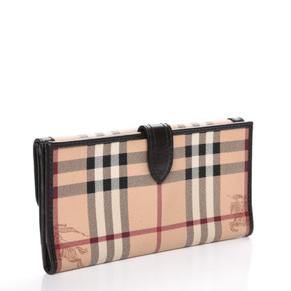 Burberry Haymarket Check Continental Wallet Black 3 of 8