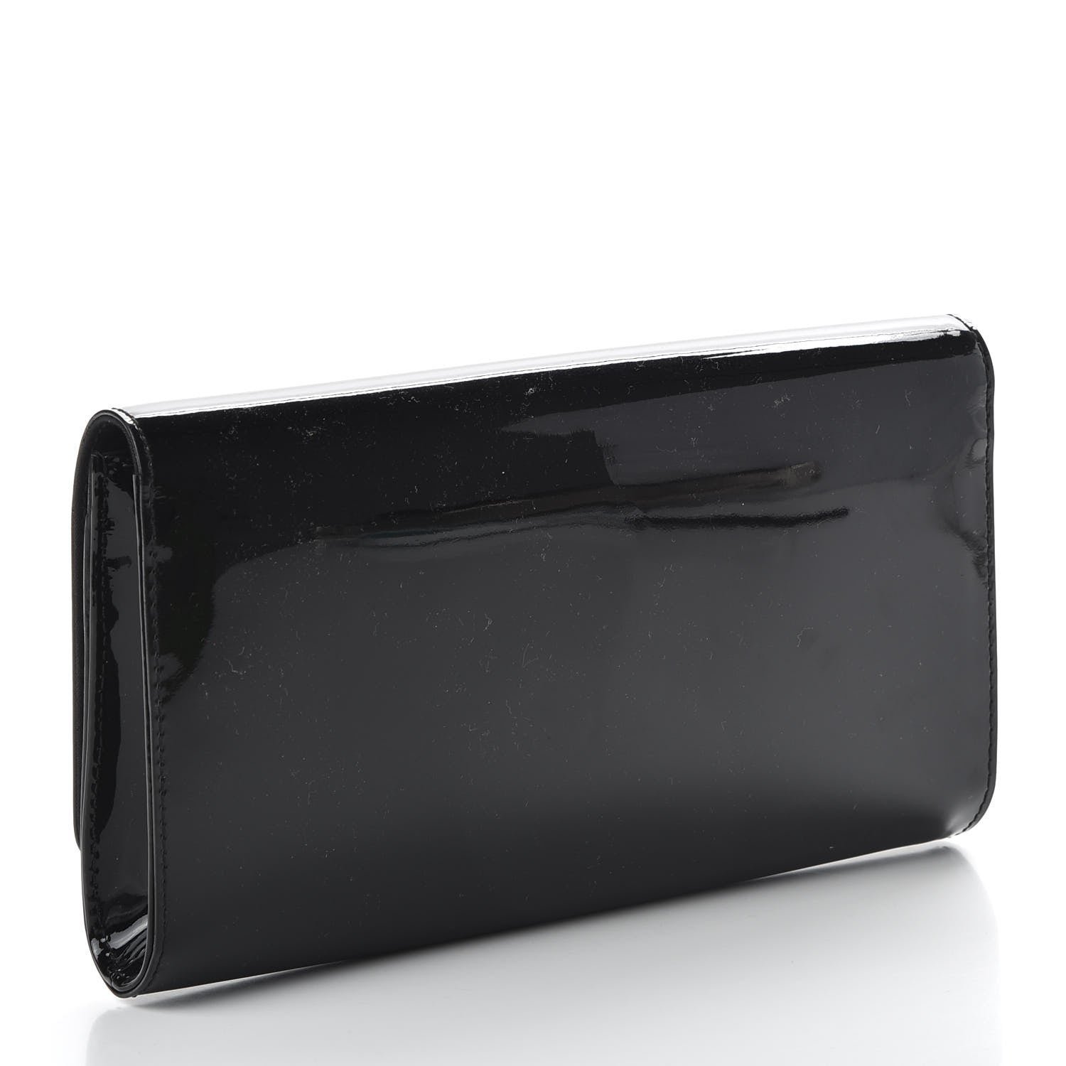Louis Vuitton Patent Louise Clutch Black 3 of 7