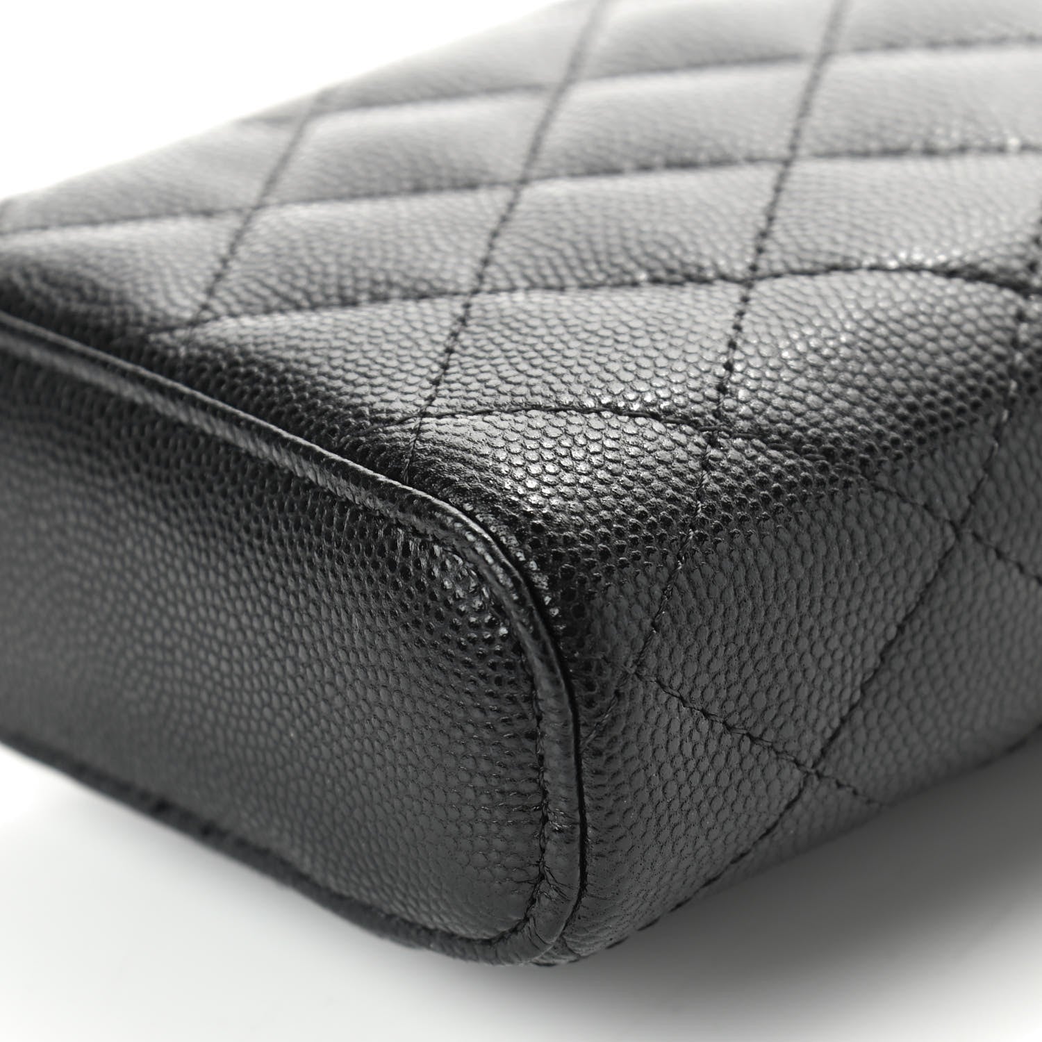 Chanel Caviar Quilted Phone Holder With Chain Black 9 of 10
