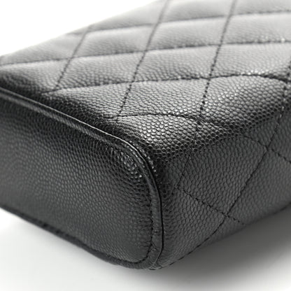 Chanel Caviar Quilted Phone Holder With Chain Black 9 of 10