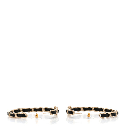 Chanel Lambskin CC Chain Earrings Matte Gold 3 of 4