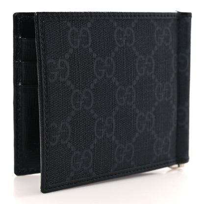 Gucci GG Supreme Monogram Retro Interlocking G Money Clip Black Grey 3 of 7