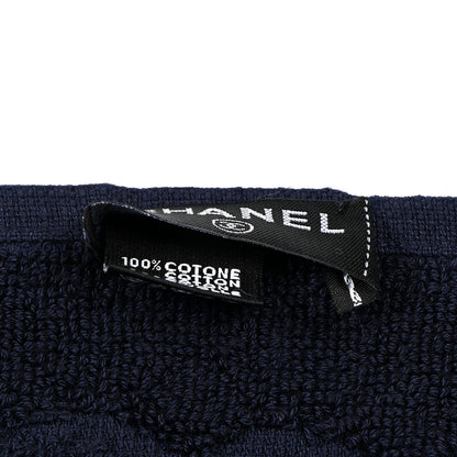 Chanel Terry Cotton CC Beach Towel Blue 5 of 6