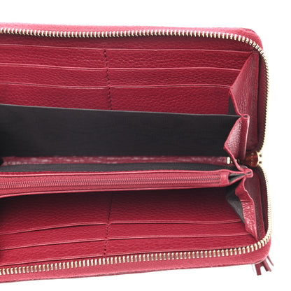 Gucci Monogram Cellarius Calfskin Vintage Web Rania Zip Around Wallet Beige Ebony Soft Burgundy Peonia Flower Box Pink 4 of 4