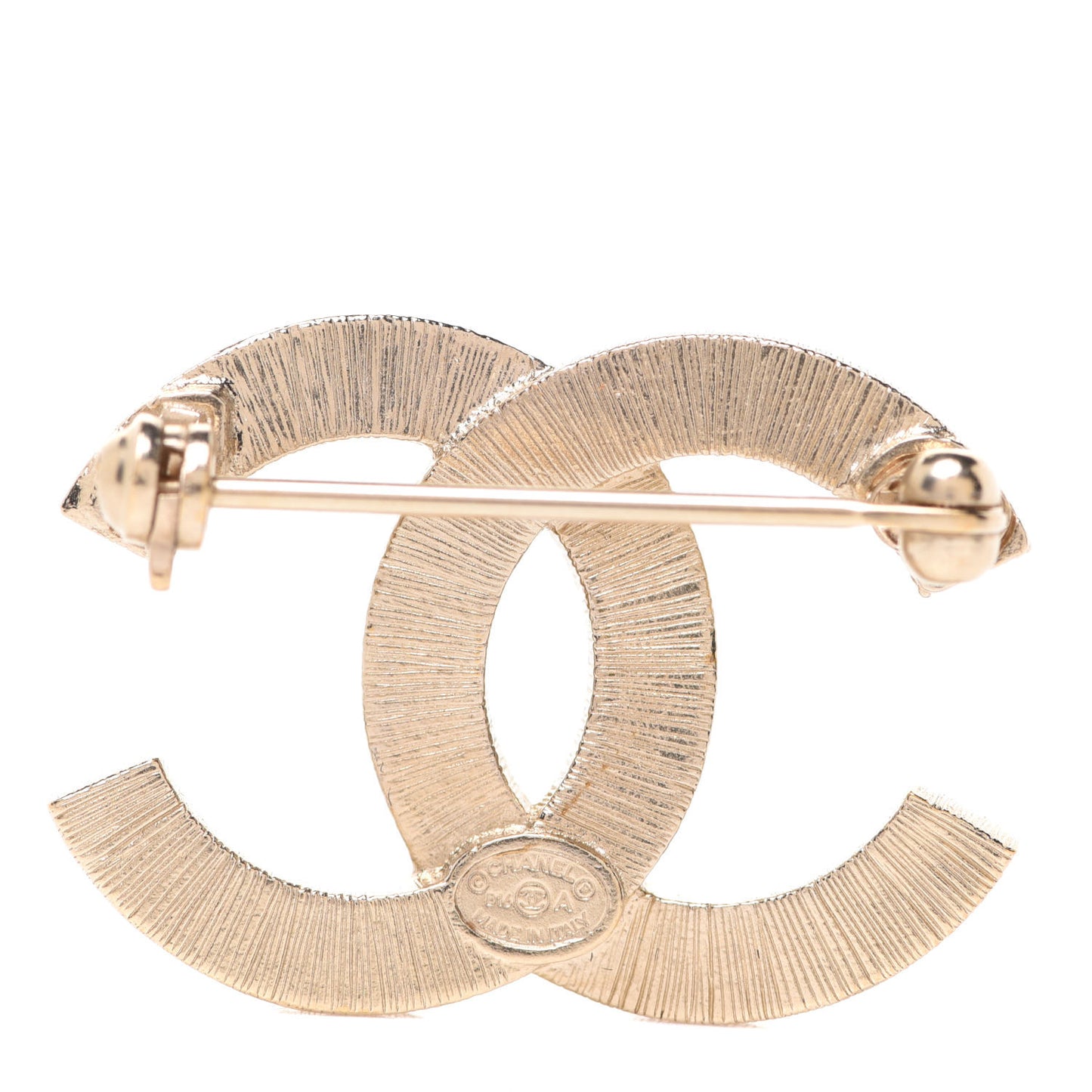 Pearl CC Mini Brooch Gold