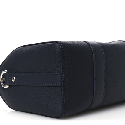 Louis Vuitton Grained Calfskin Aerogram City Keepall Ink Blue 8 of 10