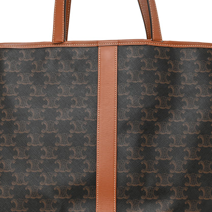 Celine Triomphe Canvas Calfskin Medium Cabas Bag Tan 8 of 19