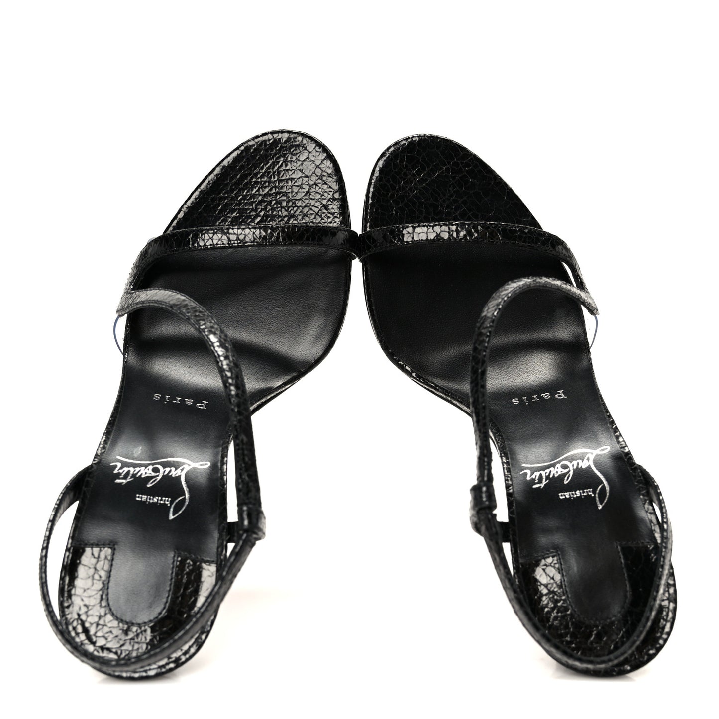 Snakeskin Rosalie 100 Sandals 37 Black