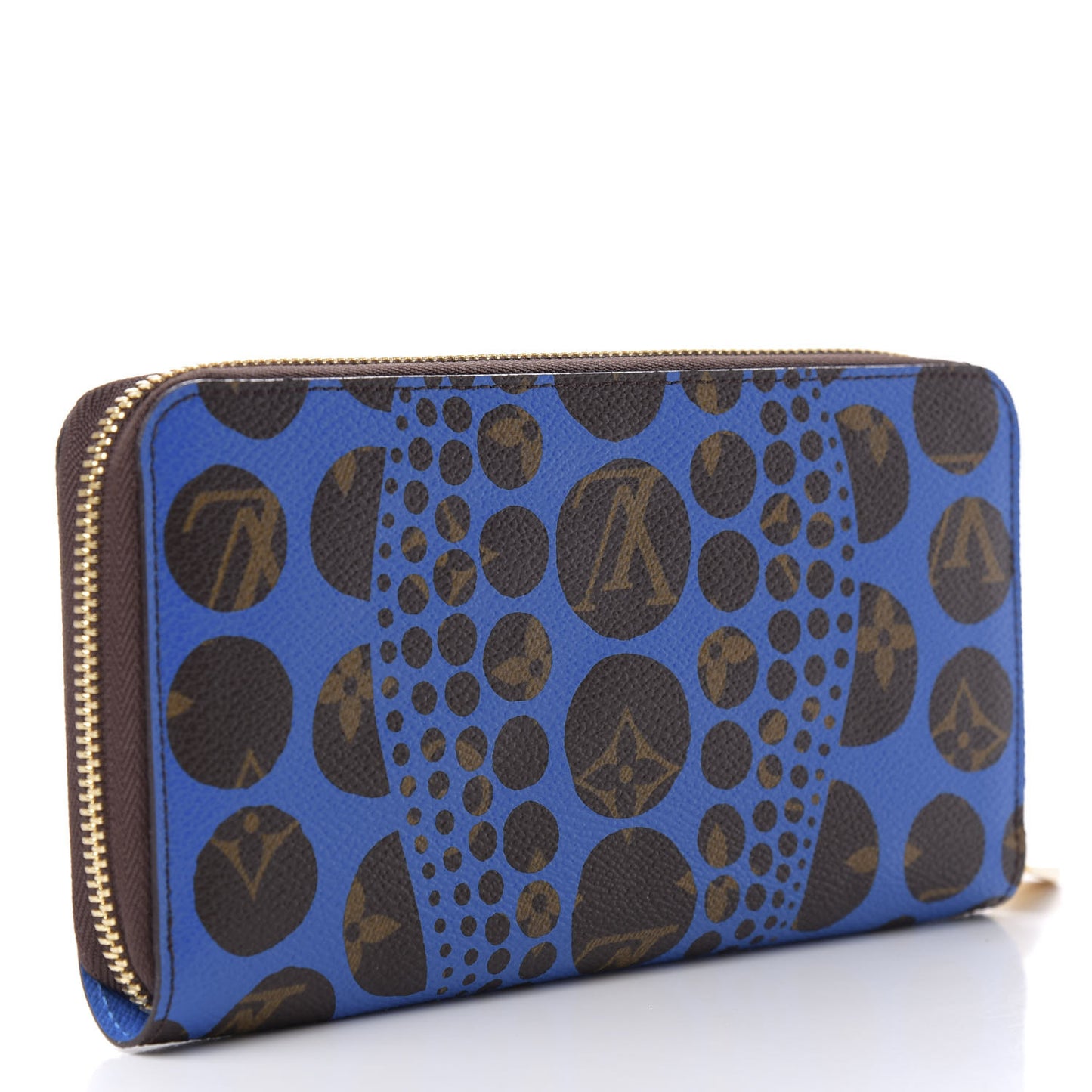 Monogram Kusama Pumpkin Dots Zippy Wallet Blue