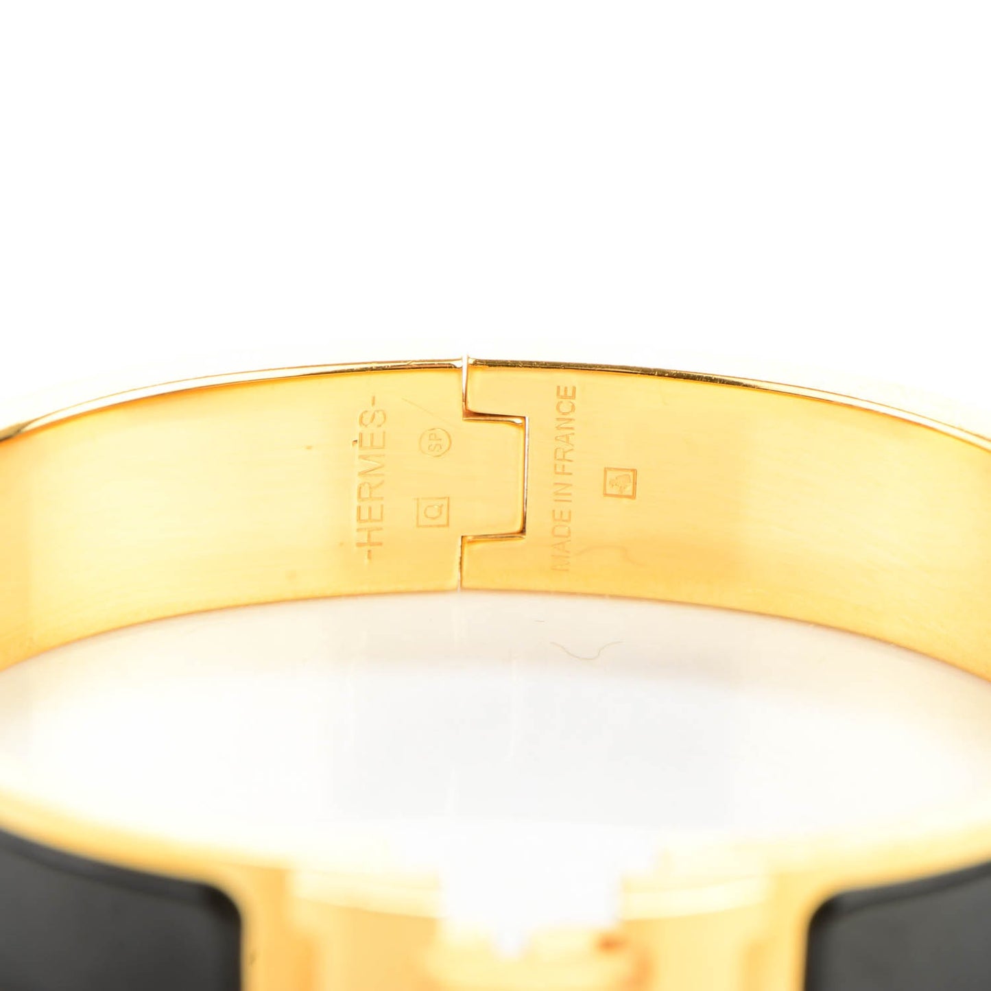 Enamel Narrow Clic Clac H Bracelet PM Black
