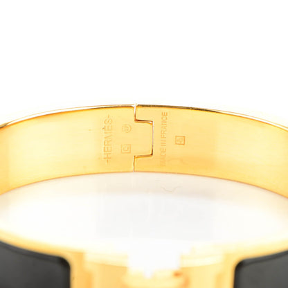Hermes Enamel Narrow Clic Clac H Bracelet PM Black 3 of 5