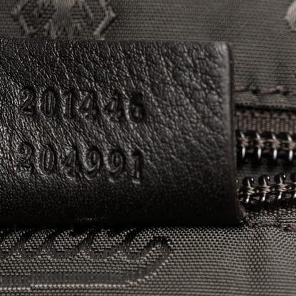 Gucci Guccissima Medium Flat Messenger Bag Dark Brown 7 of 13