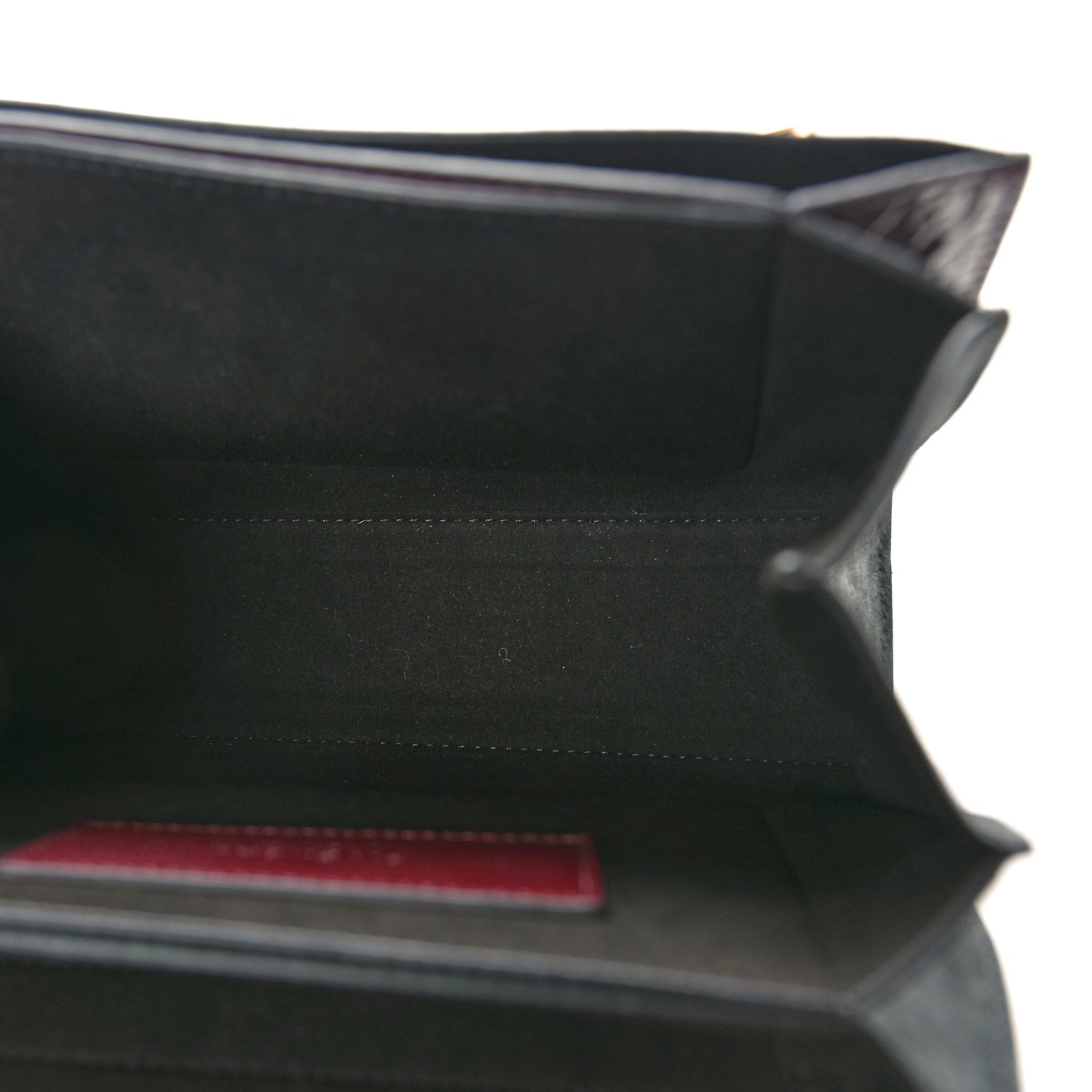 Givenchy Crinkled Patent Deerskin Suede Small GV3 Shoulder Bag Aubergine Graphite 5 of 9