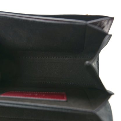 Givenchy Crinkled Patent Deerskin Suede Small GV3 Shoulder Bag Aubergine Graphite 5 of 9