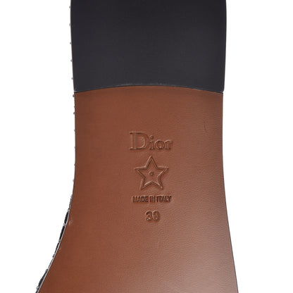 Christian Dior Mesh Nicely-D Ankle Tie Flat Espadrilles 38 Black 6 of 8