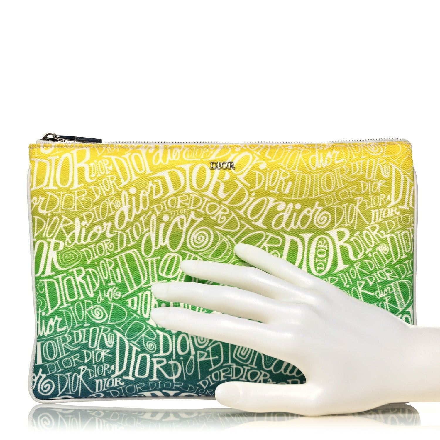 Christian Dior X Shawn Nylon Zip Pouch Multicolor 2 of 10