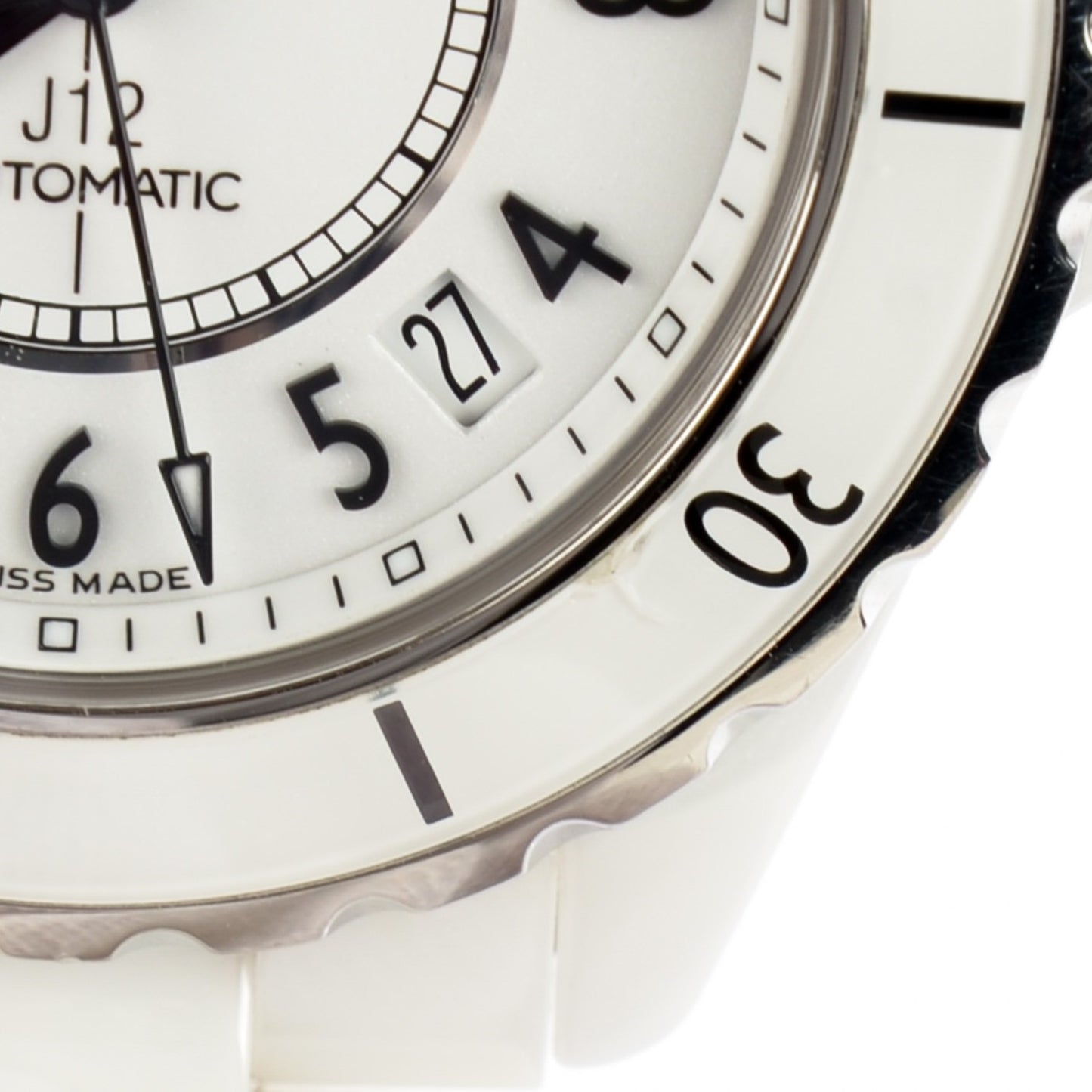 Stainless Steel Ceramic 38mm J12 Automatic Watch White