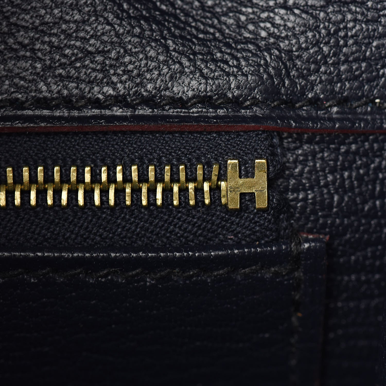 Hermes Epsom Contour Birkin 25 Bleu Indigo Rouge H 13 of 34