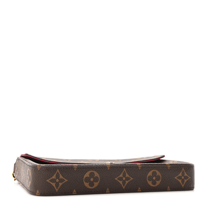 Louis Vuitton Monogram Pochette Felicie Chain Wallet Fuchsia 6 of 11
