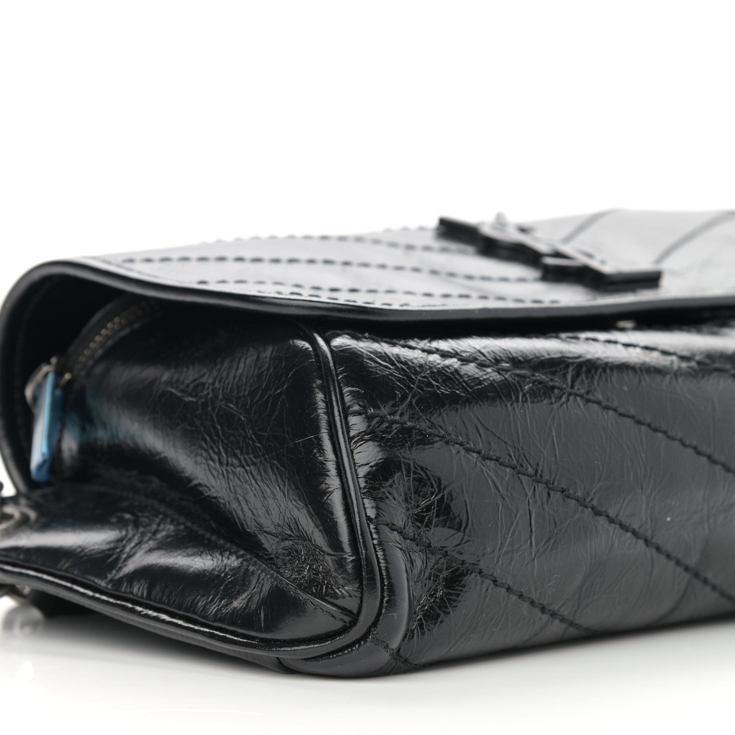 Saint Laurent Crinkled Calfskin Matelasse Monogram Niki Body Bag Black 8 of 10