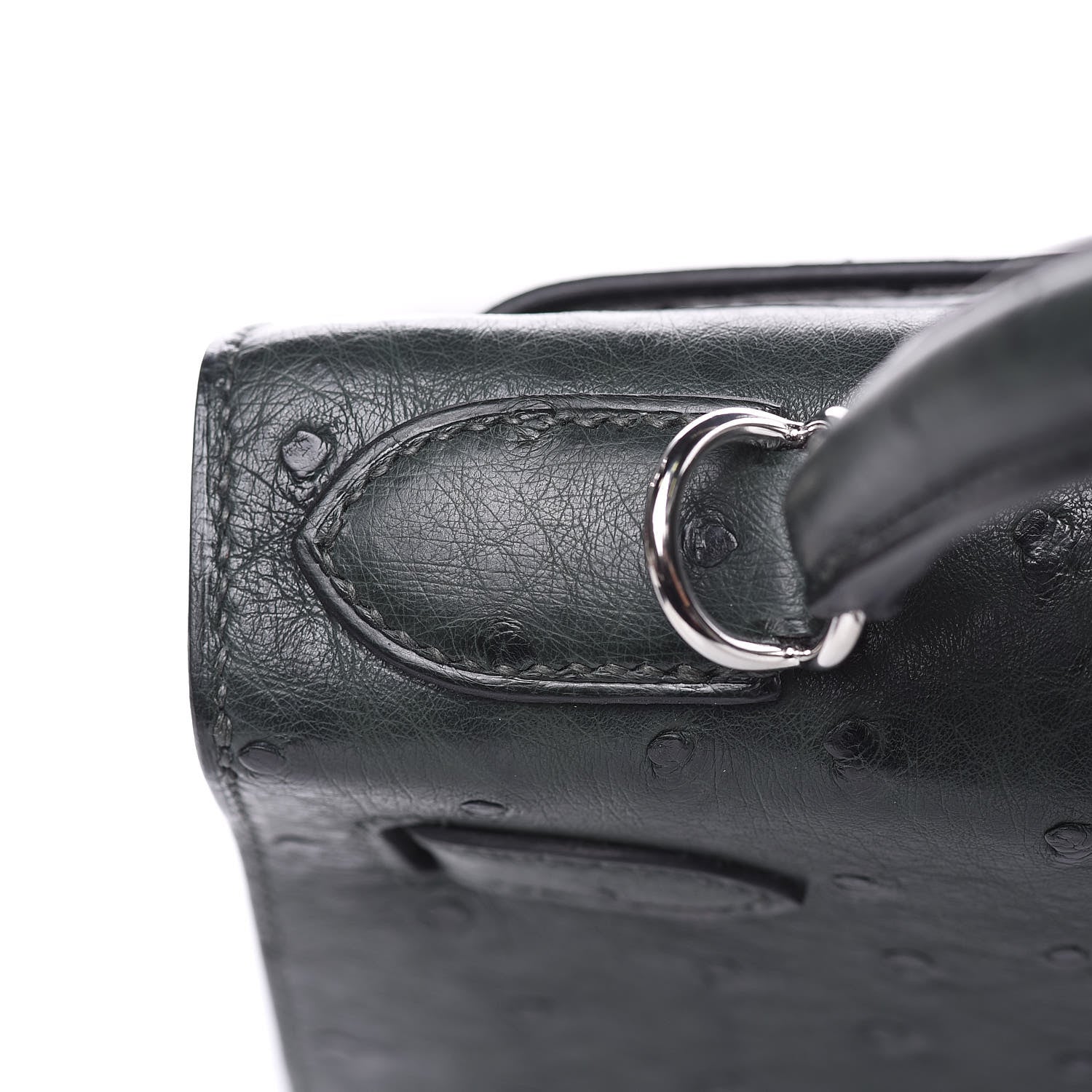 Hermes Ostrich Kelly Sellier 28 Vert Titien 24 of 33