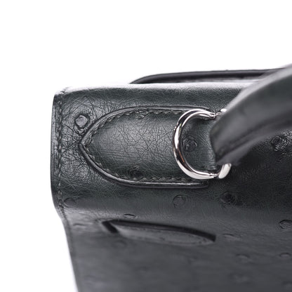 Hermes Ostrich Kelly Sellier 28 Vert Titien 24 of 33