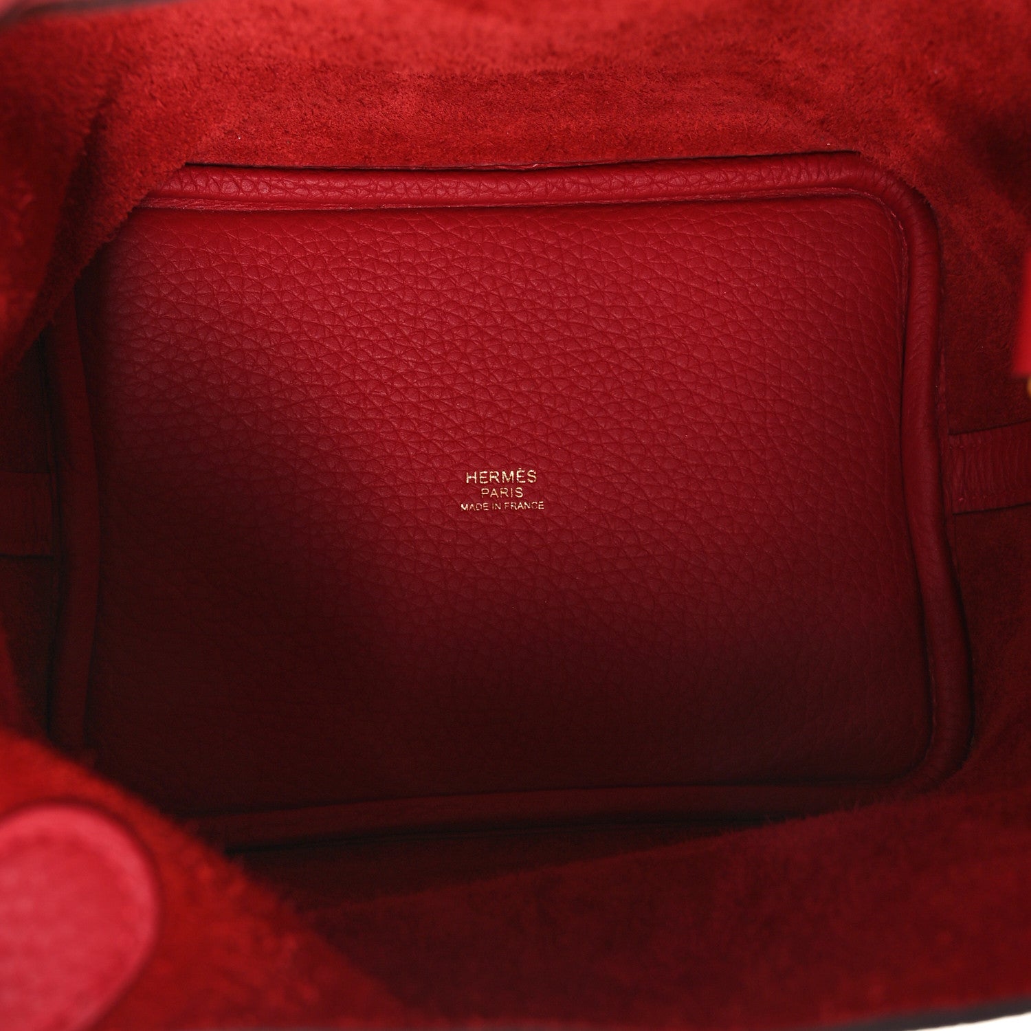 Hermes Taurillon Clemence Picotin Lock 18 PM  Rouge Casaque 5 of 11
