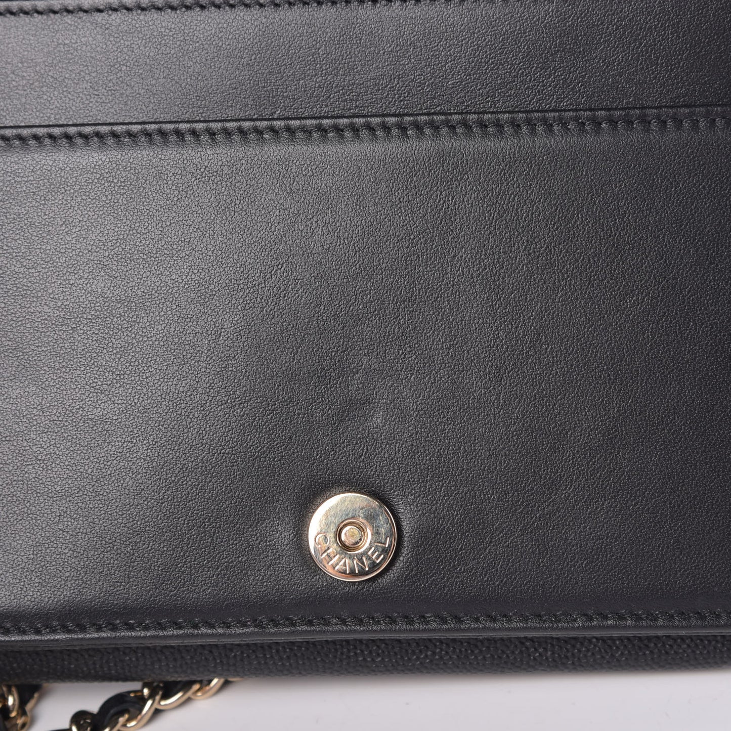 Caviar Quilted Vintage Mademoiselle Wallet On Chain WOC Black