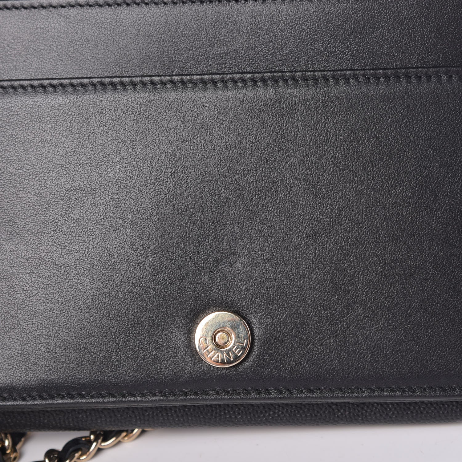 Chanel Caviar Quilted Vintage Mademoiselle Wallet On Chain WOC Black 15 of 20