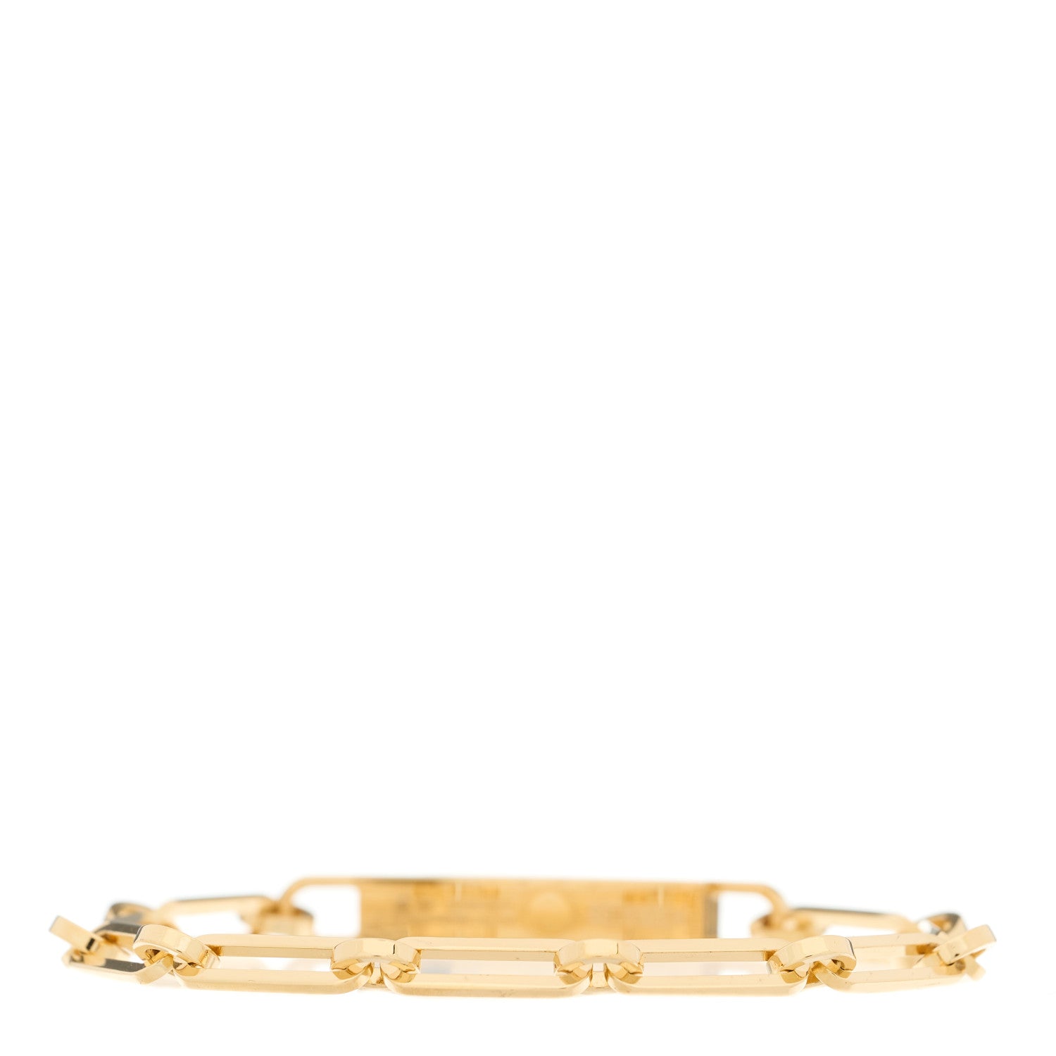 Hermes 18K Yellow Gold Diamond Pave PM Kelly Chaine Bracelet ST 3 of 5