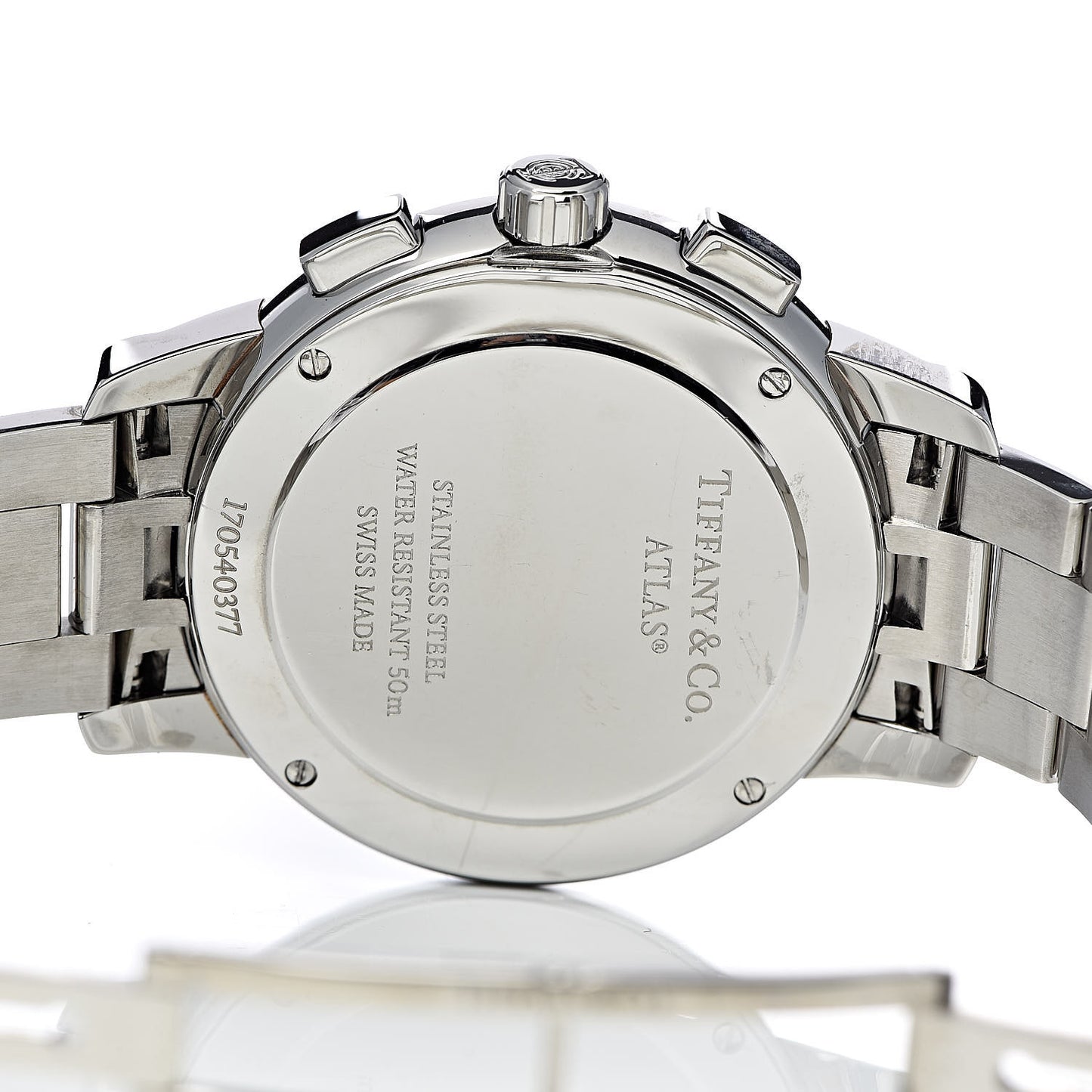 Stainless Steel Diamond Bezel 36mm Atlas Dome Chronograph Quartz Watch