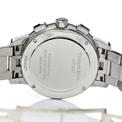 Tiffany Stainless Steel Diamond Bezel 36mm Atlas Dome Chronograph Quartz Watch 5 of 7