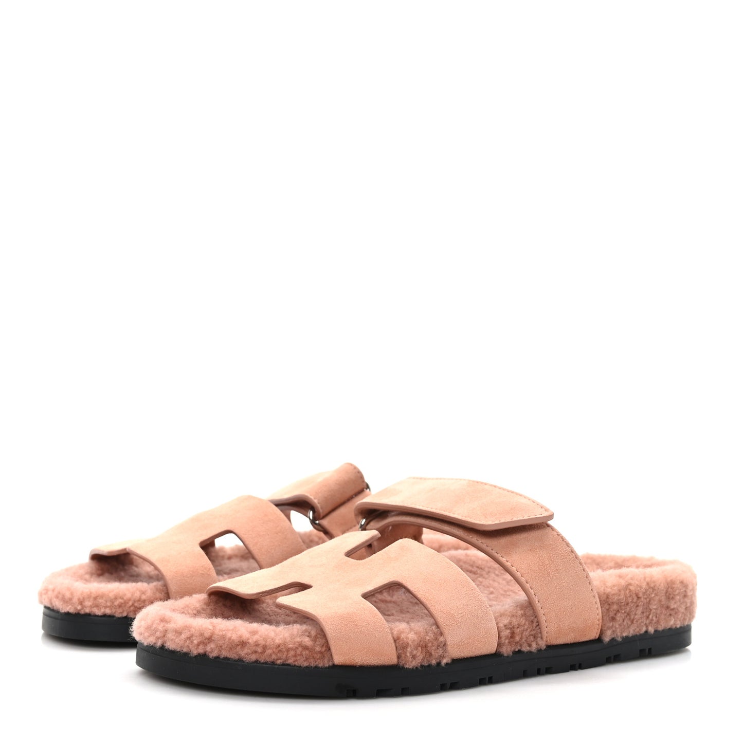 Suede Goatskin Woolskin Womens Chypre Sandals 38 Rose Aube