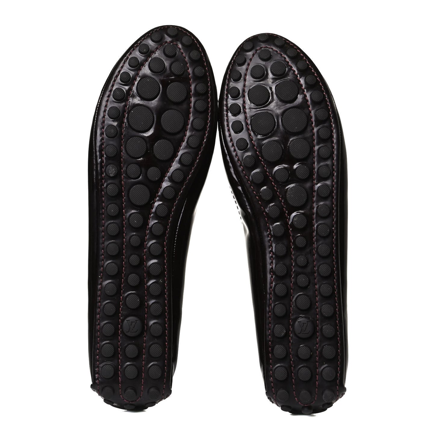 Patent Calfskin Oxford Ballerina Flats 40 Amarante