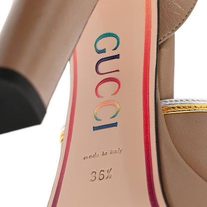 Gucci Malaga Kid Nappa Silk Sandals 36.5 Mud 6 of 11
