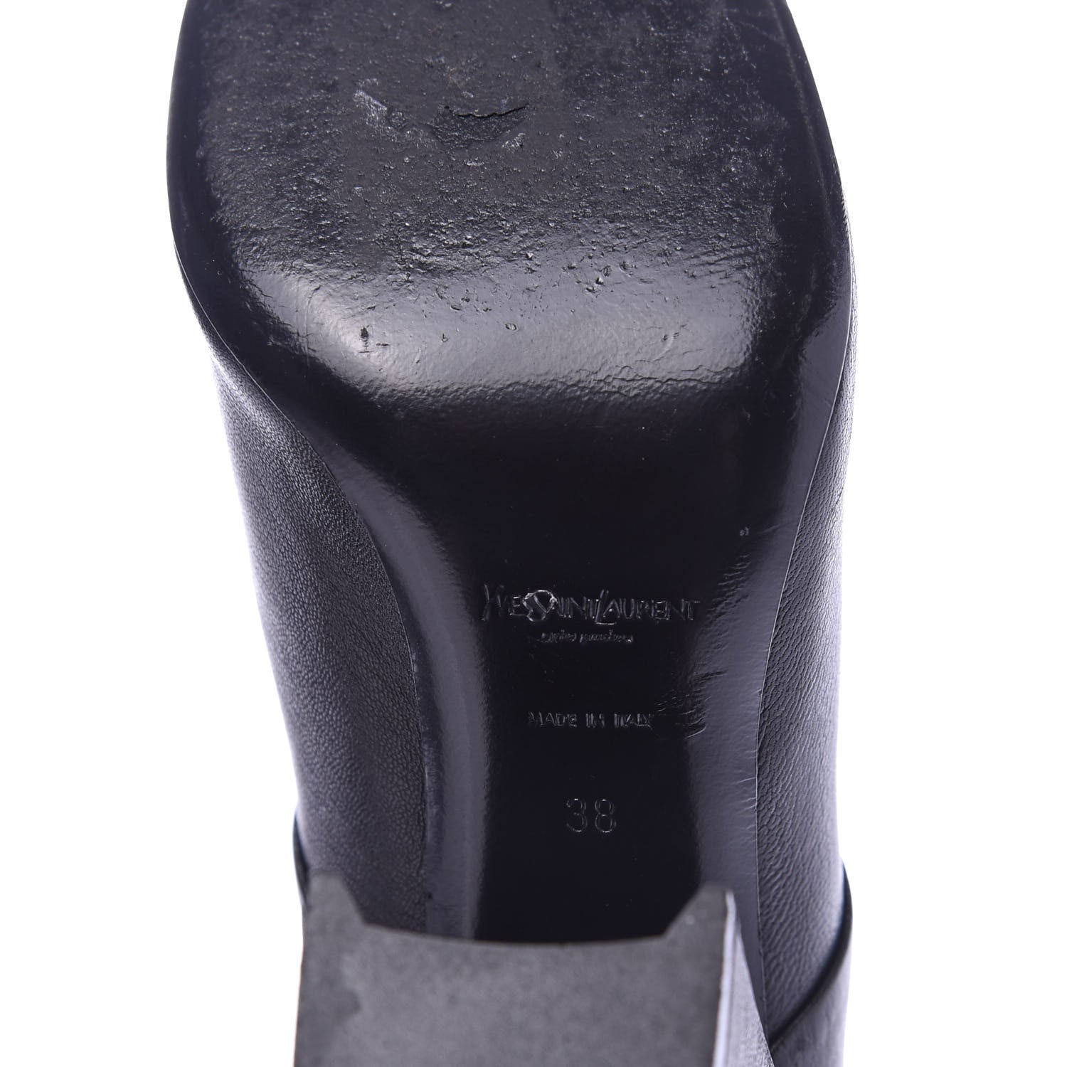 Saint Laurent Knee High Boots 38 Black 7 of 9
